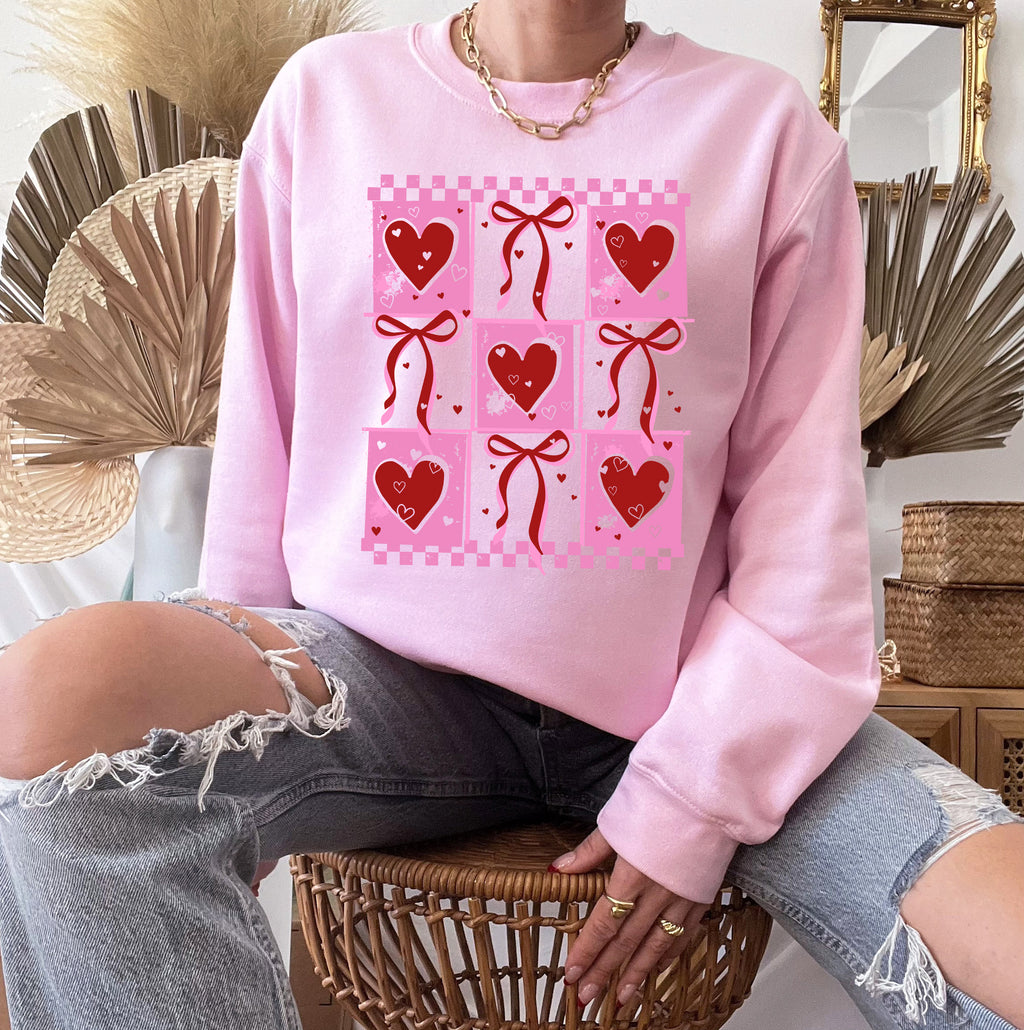 Hearts & Bows Tee or Crew Sweatshirt