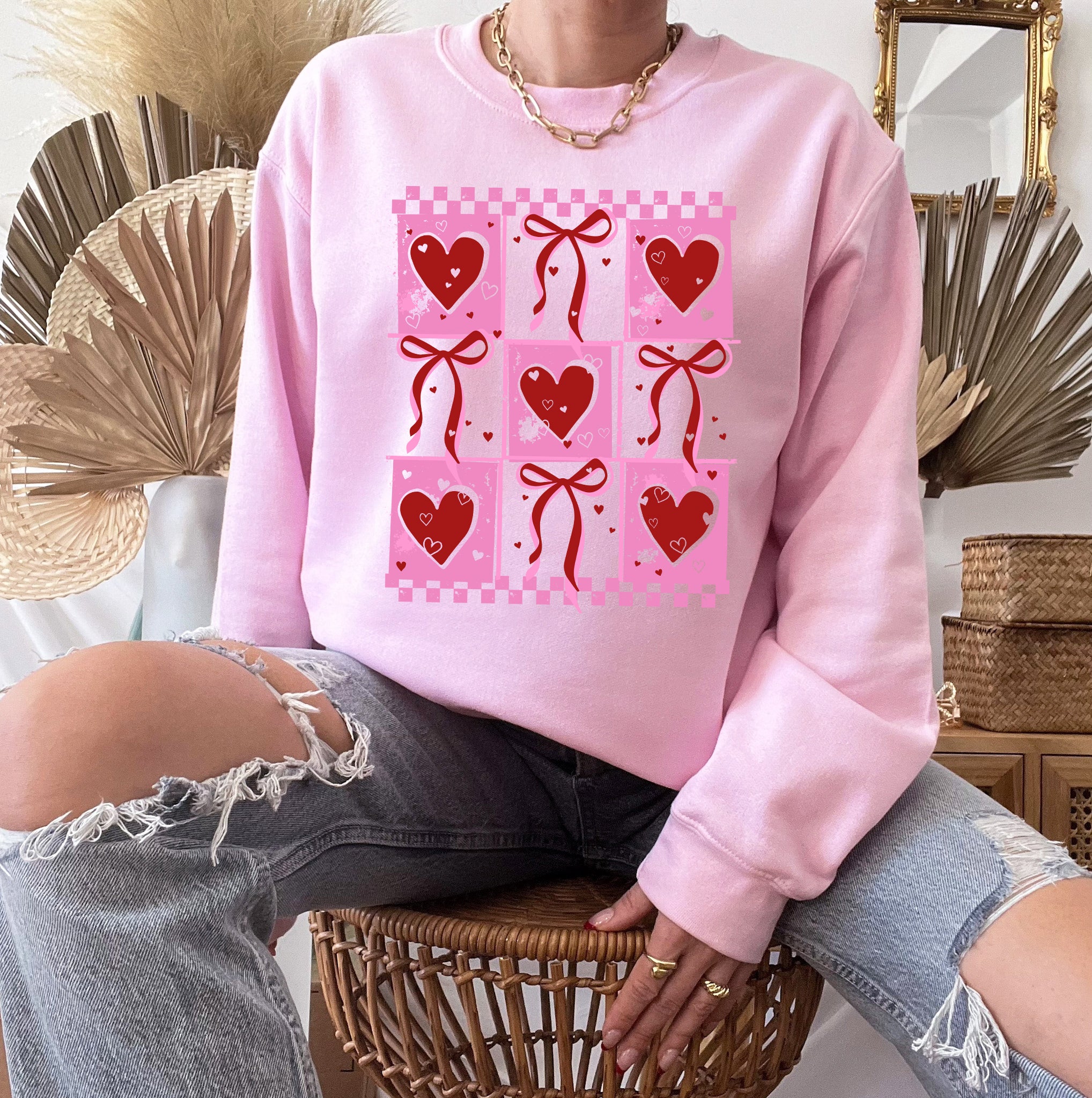 Hearts & Bows Tee or Crew Sweatshirt