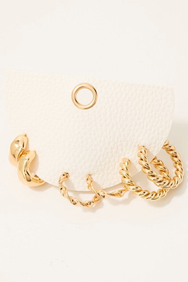 Hoop Twist Earrings Set