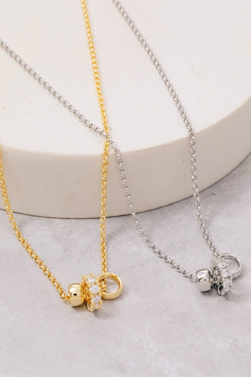 Mixed Ring Charms Dainty Chain Gold Necklace