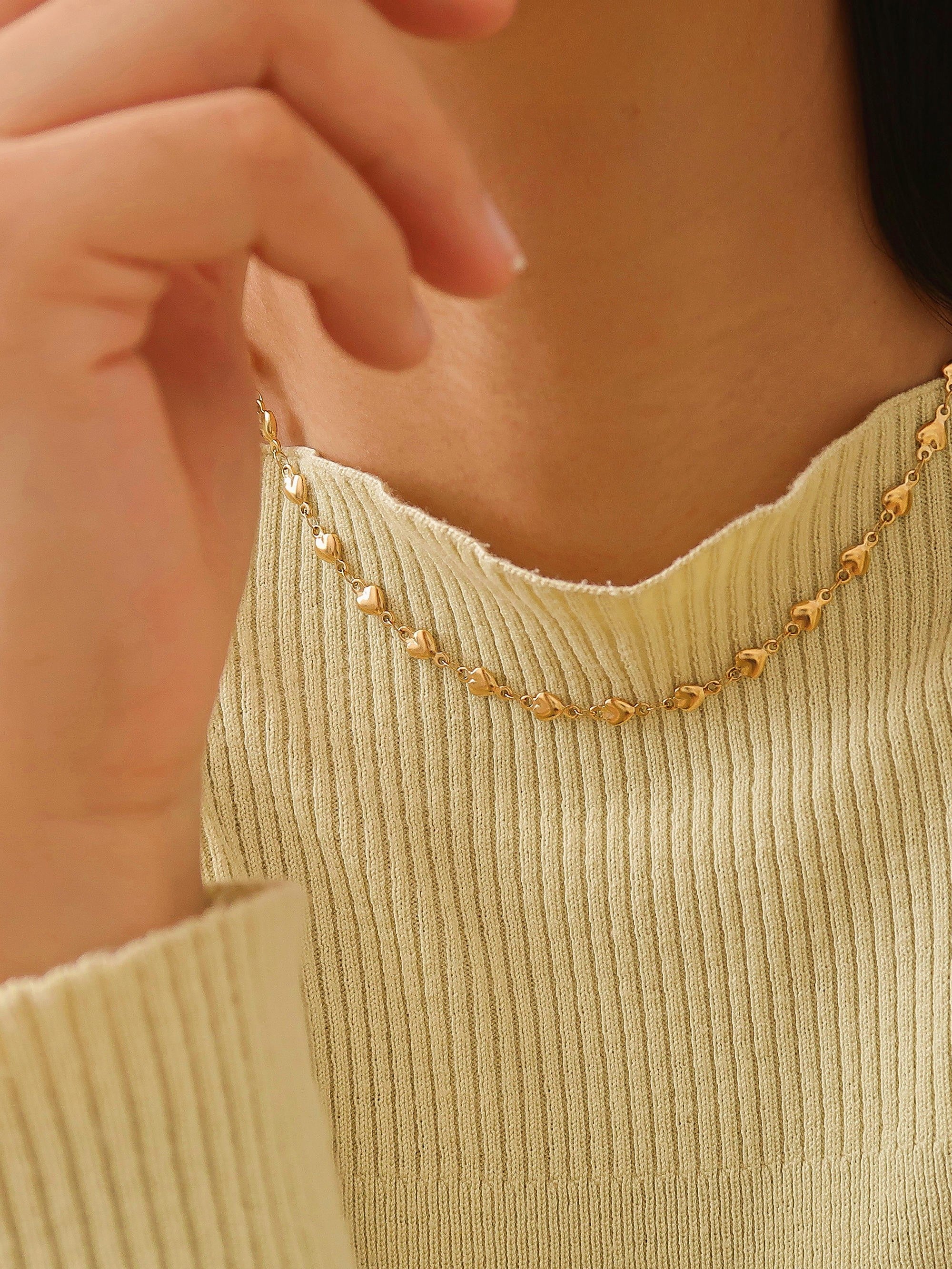 Madeleine Petite Heart Chain Necklace