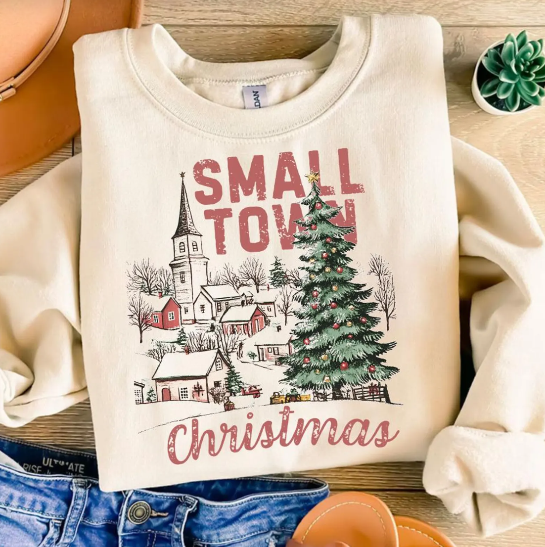 Small Town Christmas Crew Sweatshirt