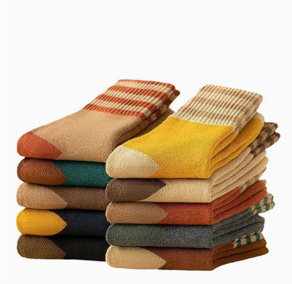 Color Block Striped Thermal Lined Socks