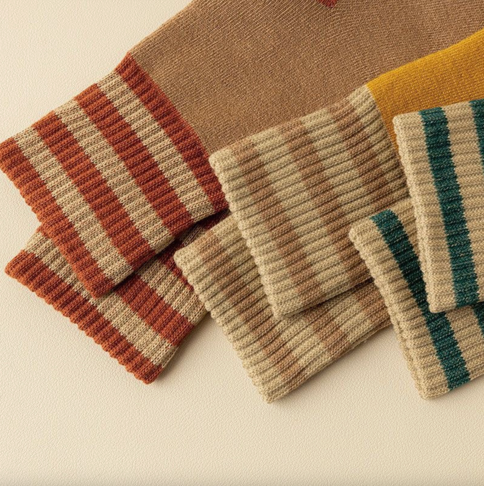 Color Block Striped Thermal Lined Socks
