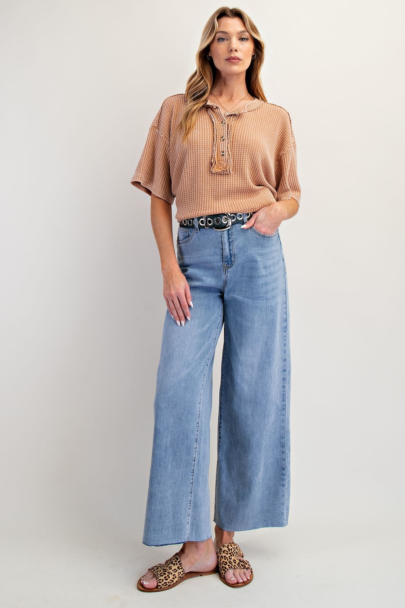 Soft Washed Stretch Denim Pants