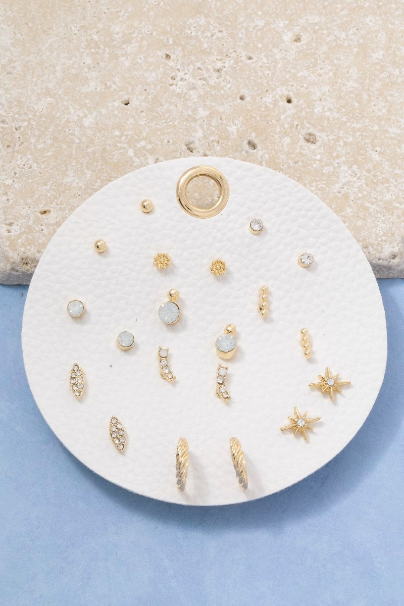 Ten Pair Studs Earrings Set