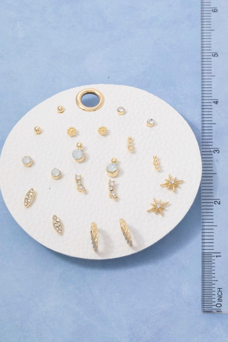 Ten Pair Studs Earrings Set