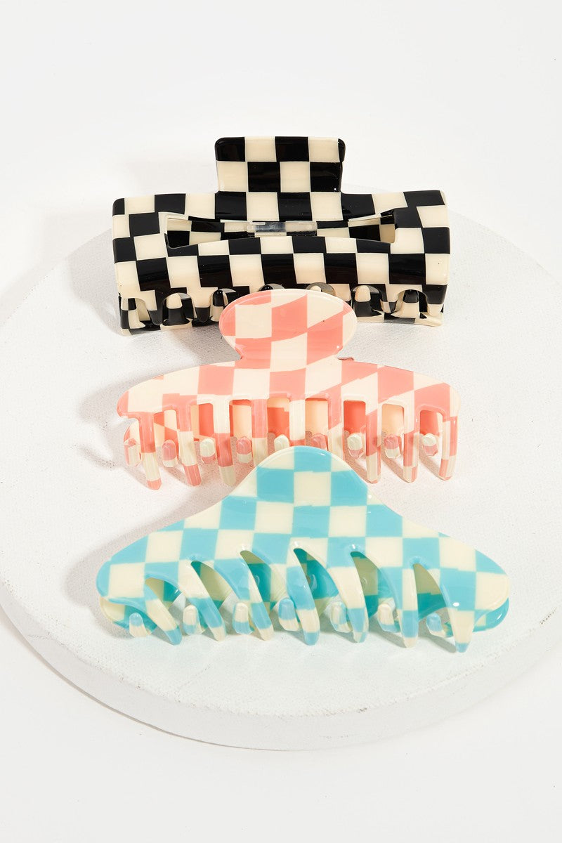 Checkered Hair Clip