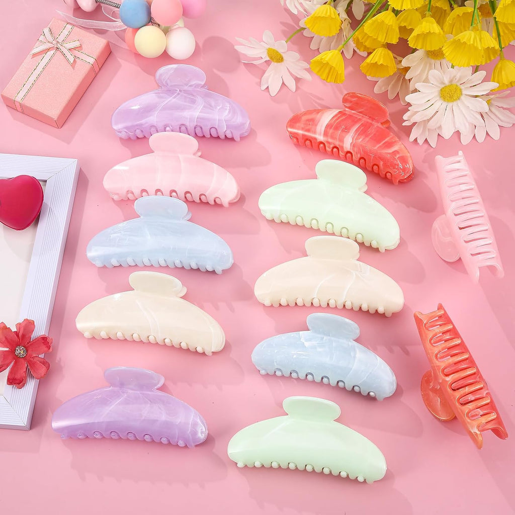Large Marbled Acrylic Hair Claw Clips
