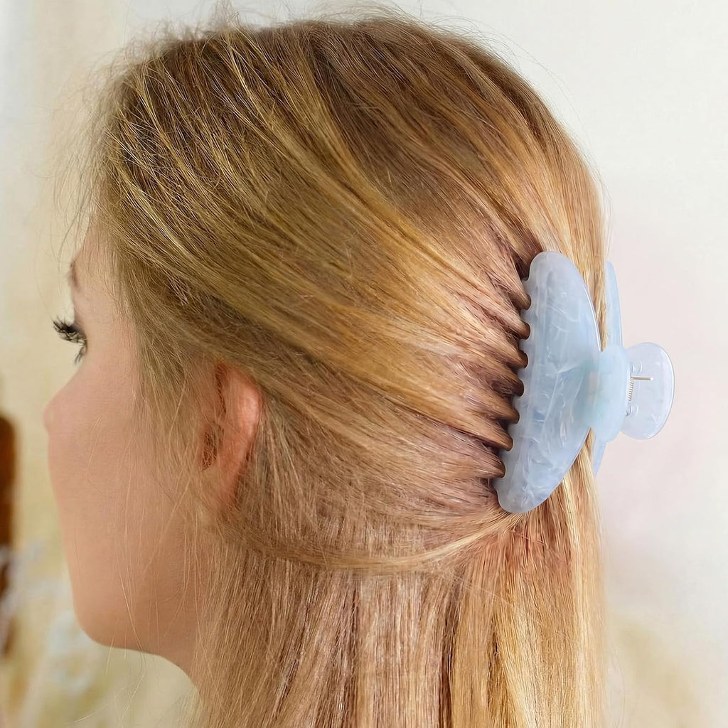 Large Marbled Acrylic Hair Claw Clips