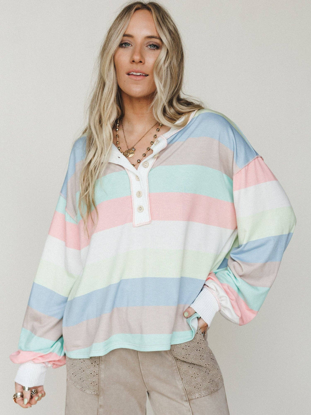 Striped Darlin Long Sleeve Top