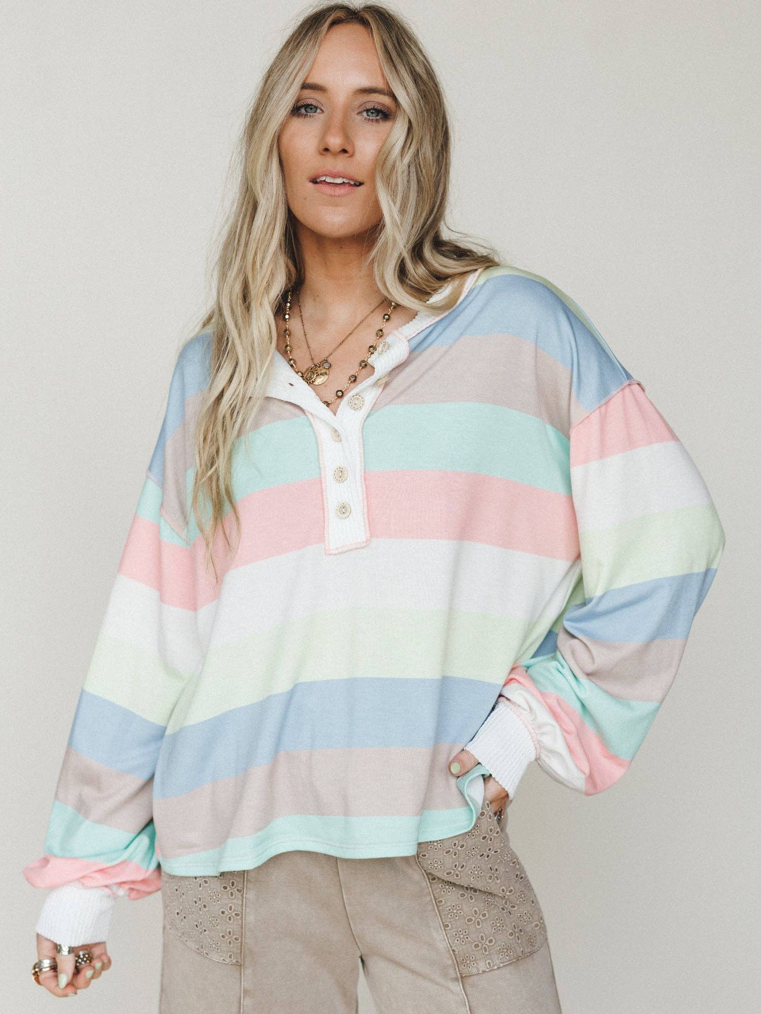Striped Darlin Long Sleeve Top