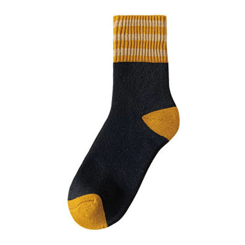 Color Block Striped Thermal Lined Socks