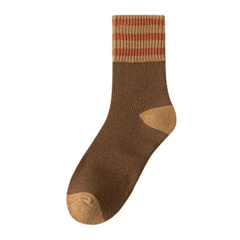 Color Block Striped Thermal Lined Socks