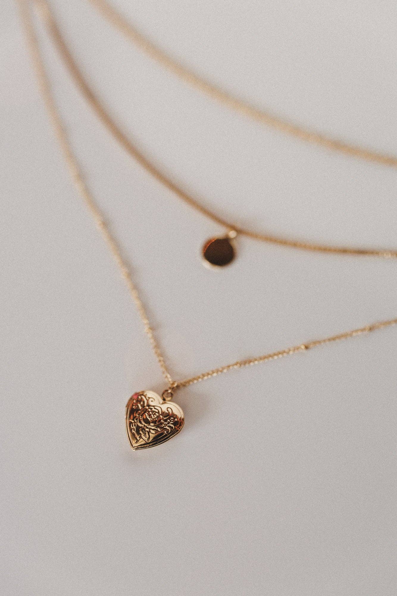 Eternal Love Locket Necklace - Gold