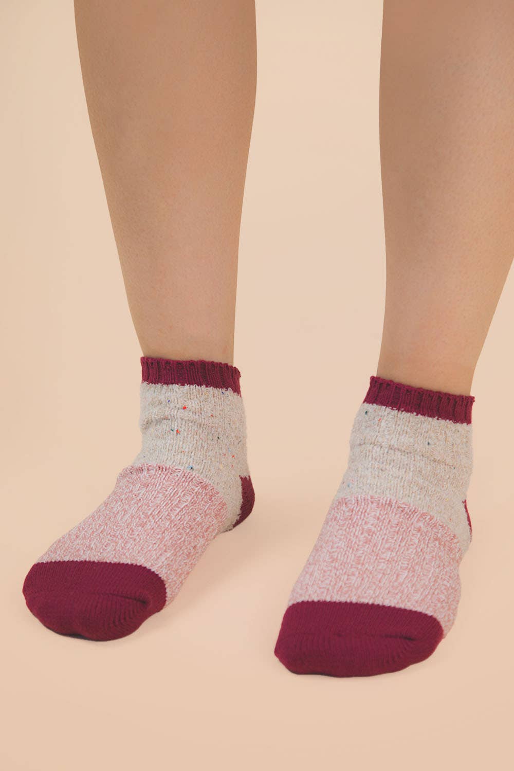 Winter Berry Color Block Crew Socks