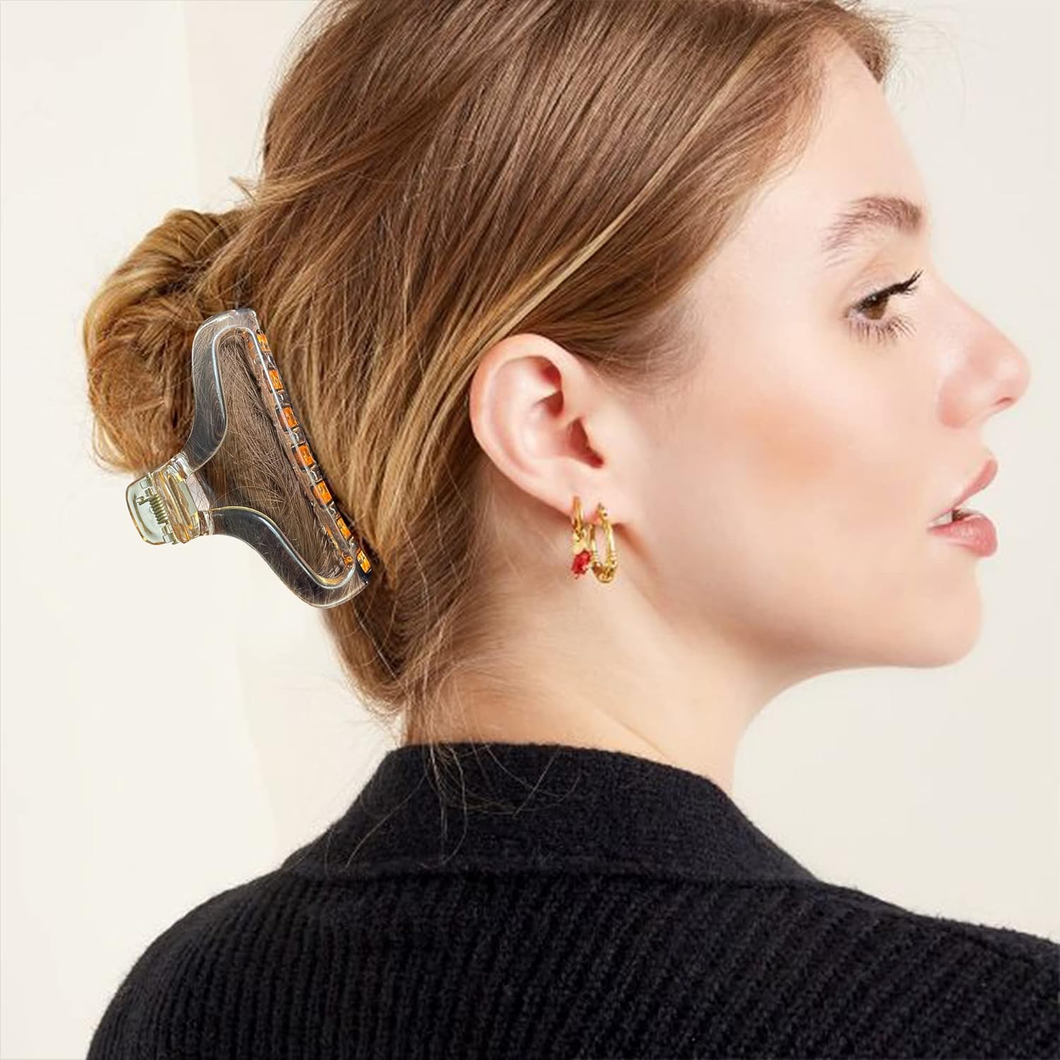 Clear 3.5 Inch Hair Claw Clips