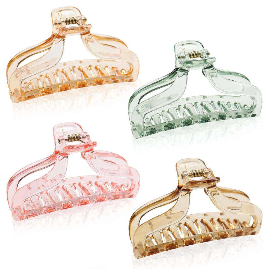 Clear 3.5 Inch Hair Claw Clips
