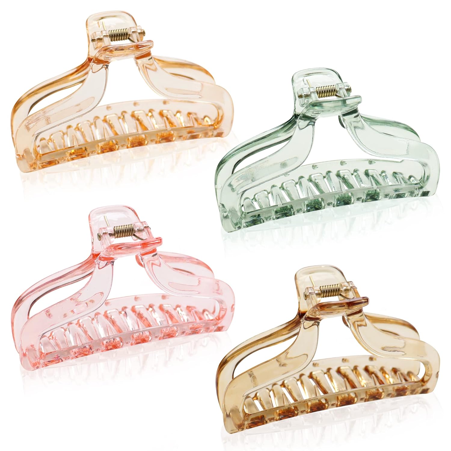 Clear 3.5 Inch Hair Claw Clips