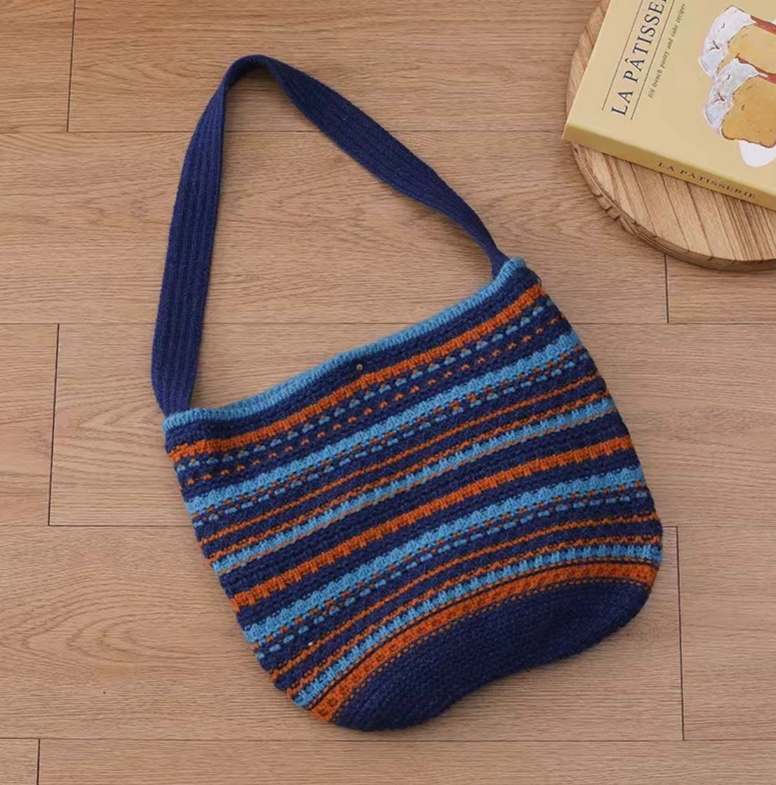 Cozy Neutral Knit Tote