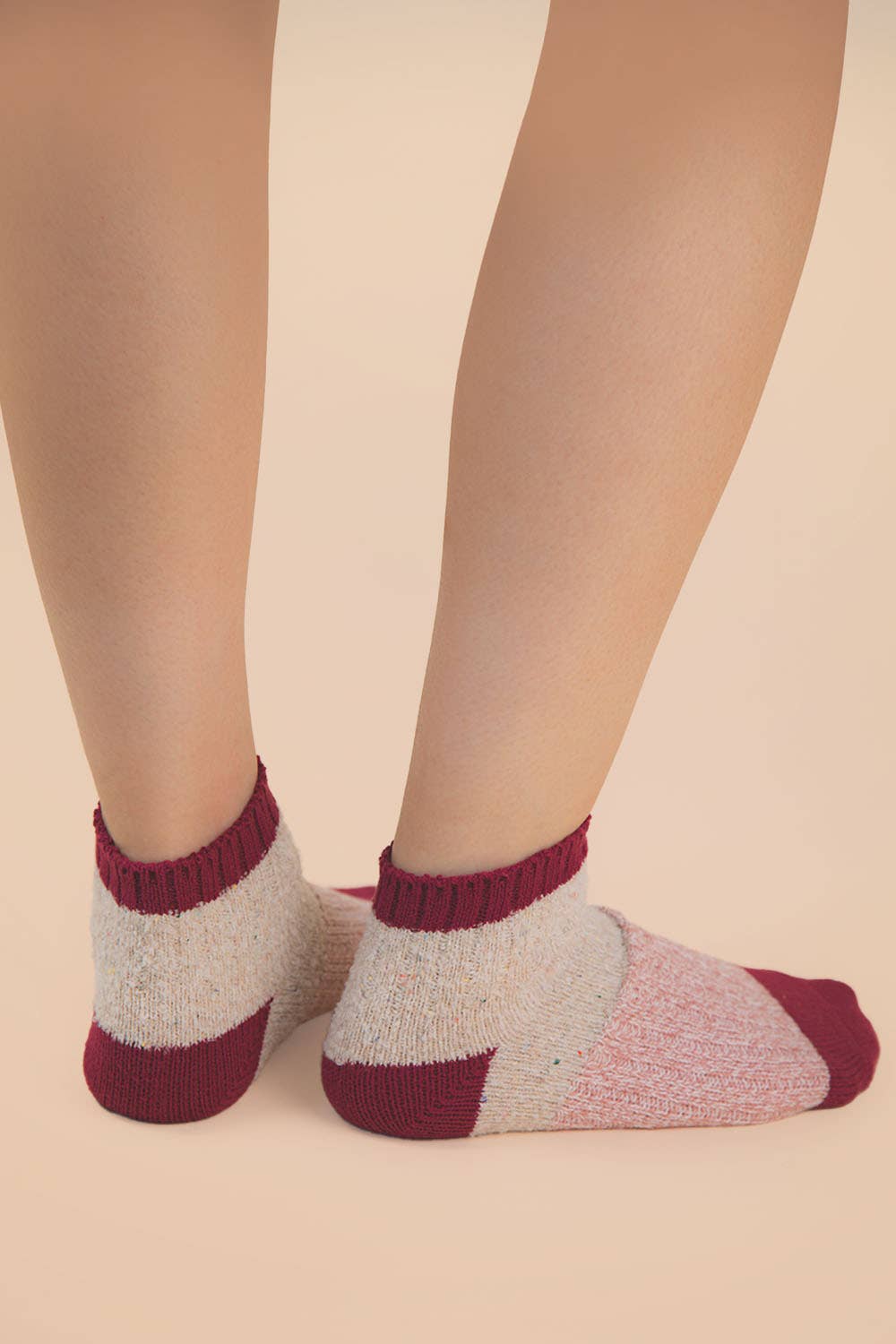 Winter Berry Color Block Crew Socks
