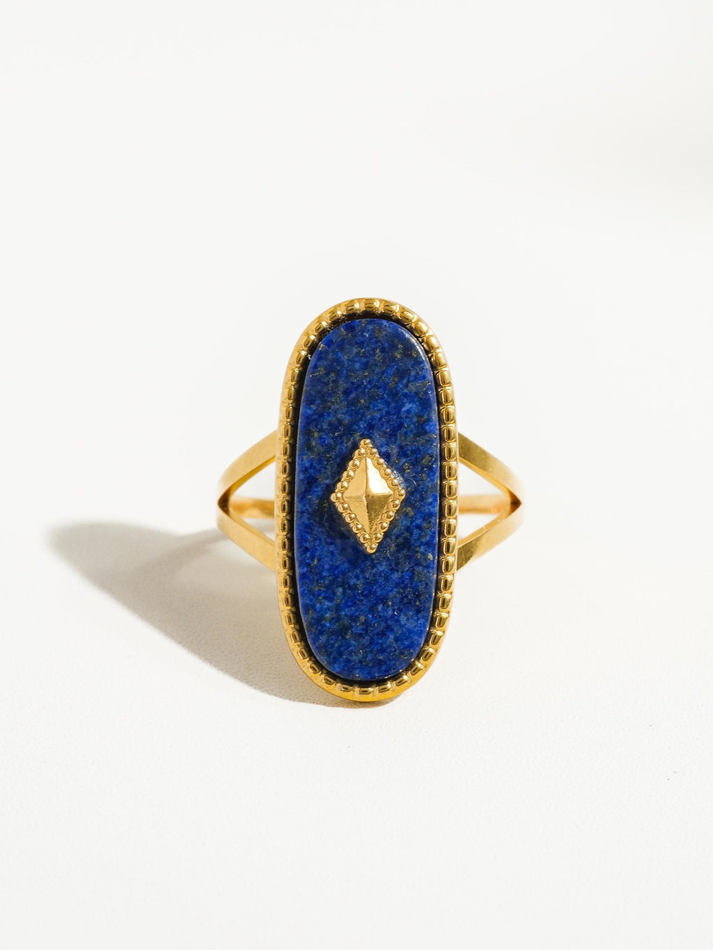 Dakota Adjustable Ring With Blue Natural Stone