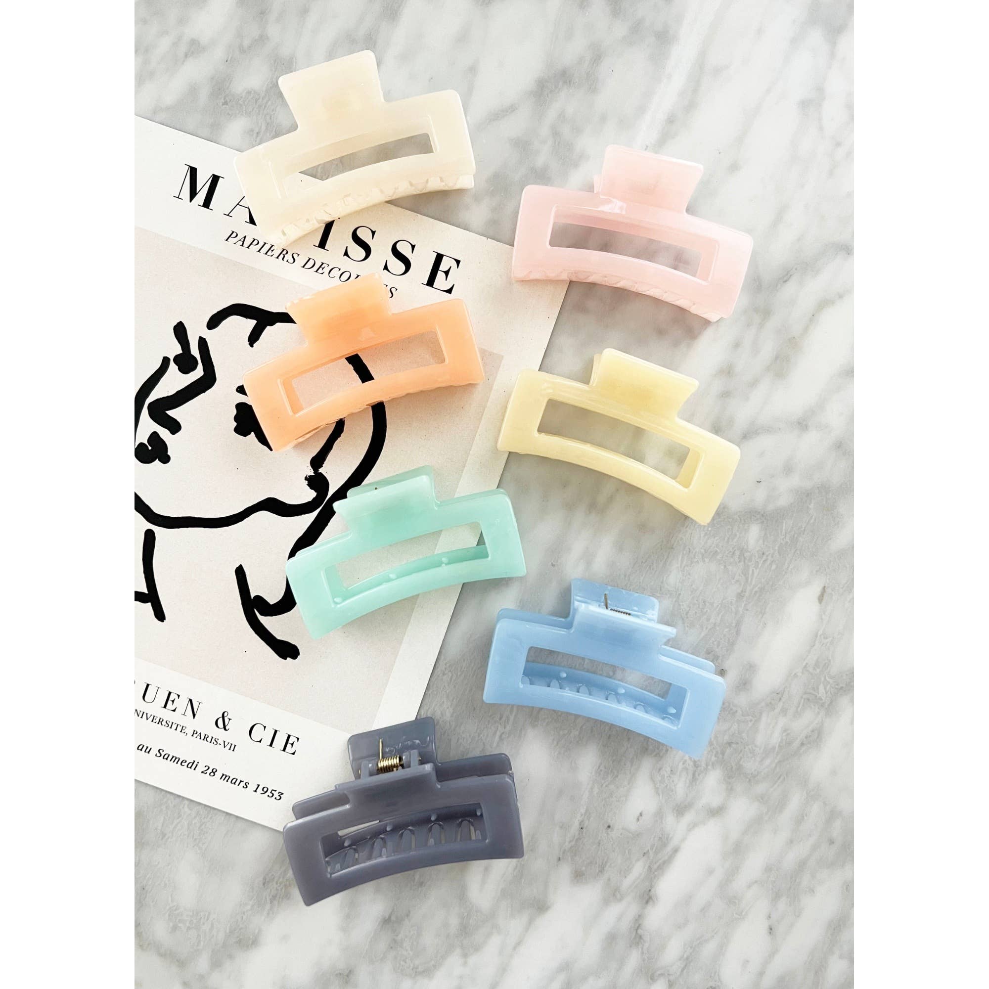 Translucent Acrylic Hair Claw Clips