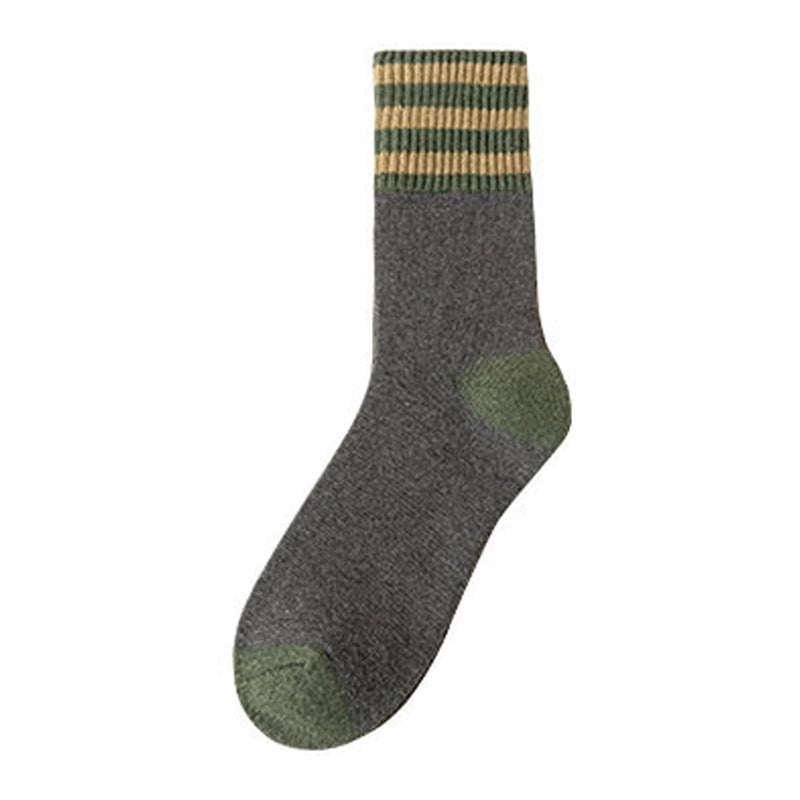 Color Block Striped Thermal Lined Socks