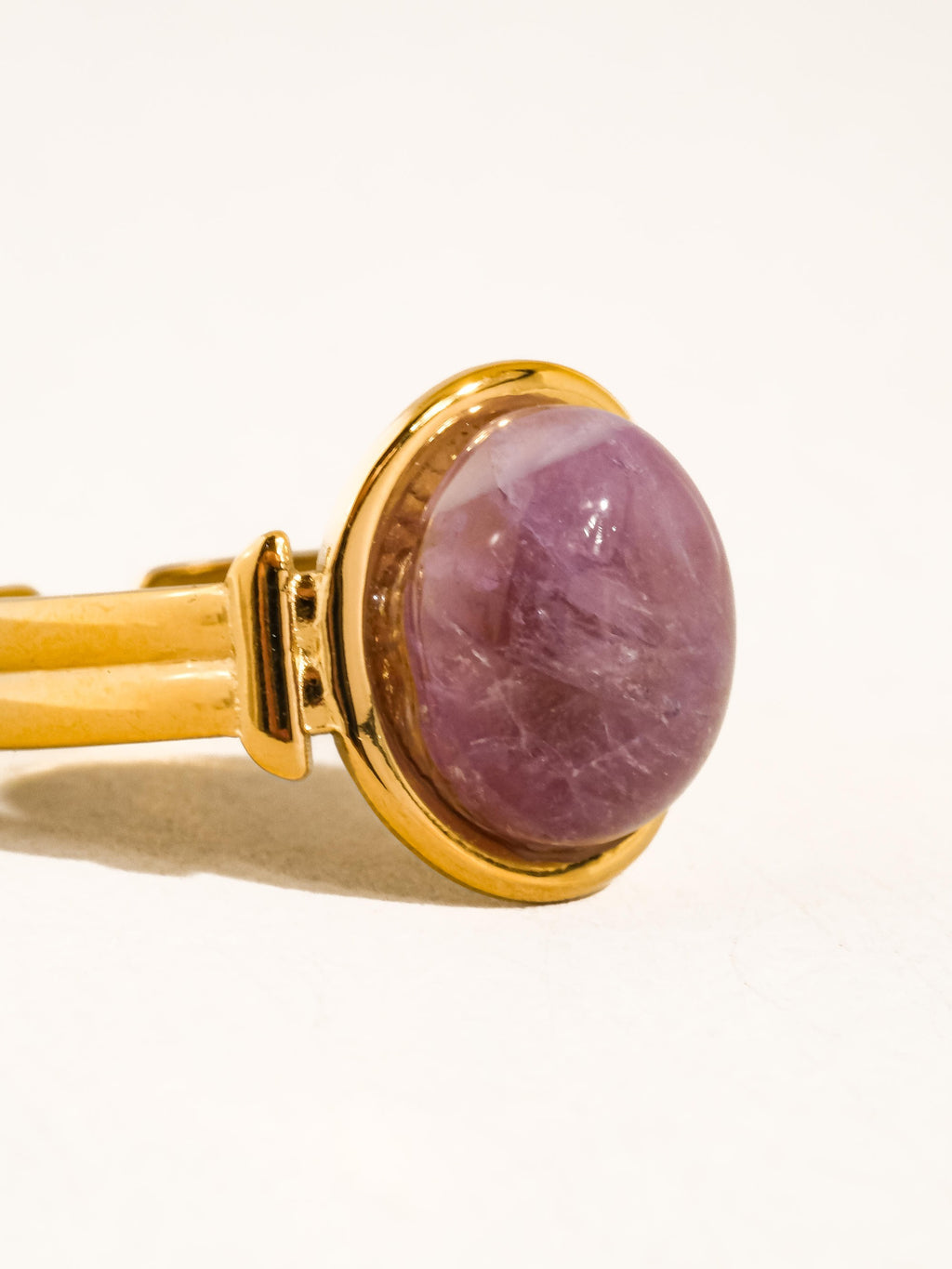 Jett 18k Gold Non-tarnish Pink Stone Adjustable Ring