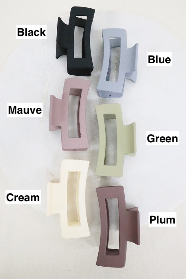 Matte Rectangle Cutout Hair Claw