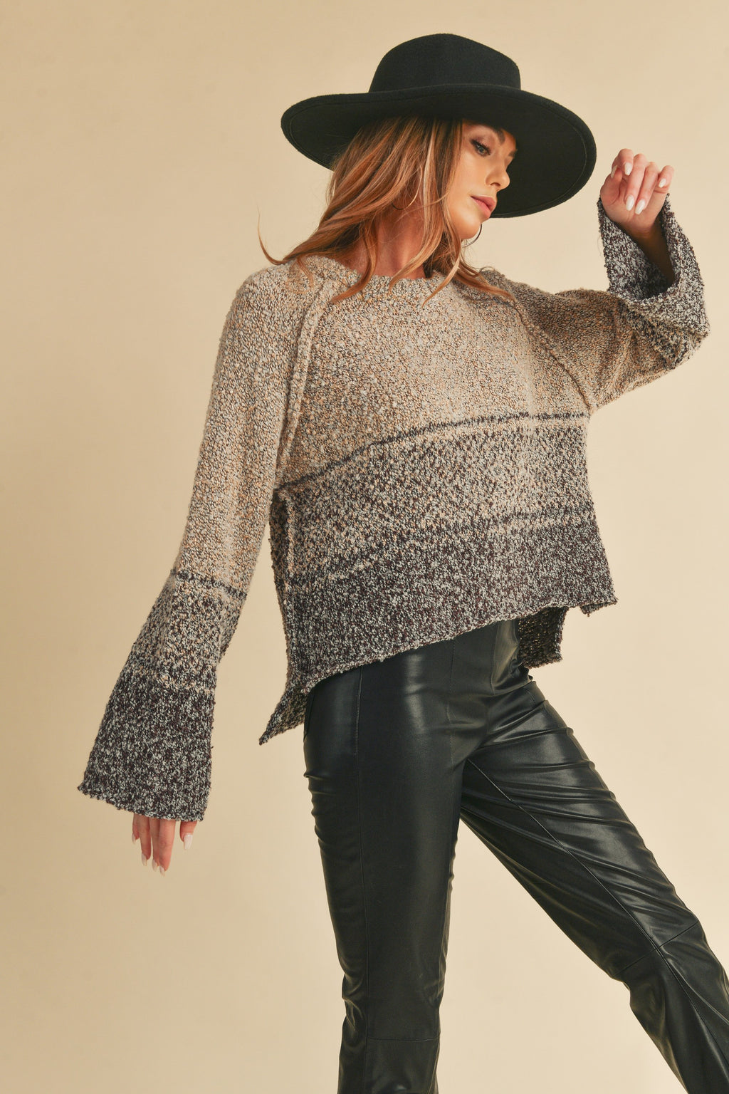 Fraya Oat Brown Sweater