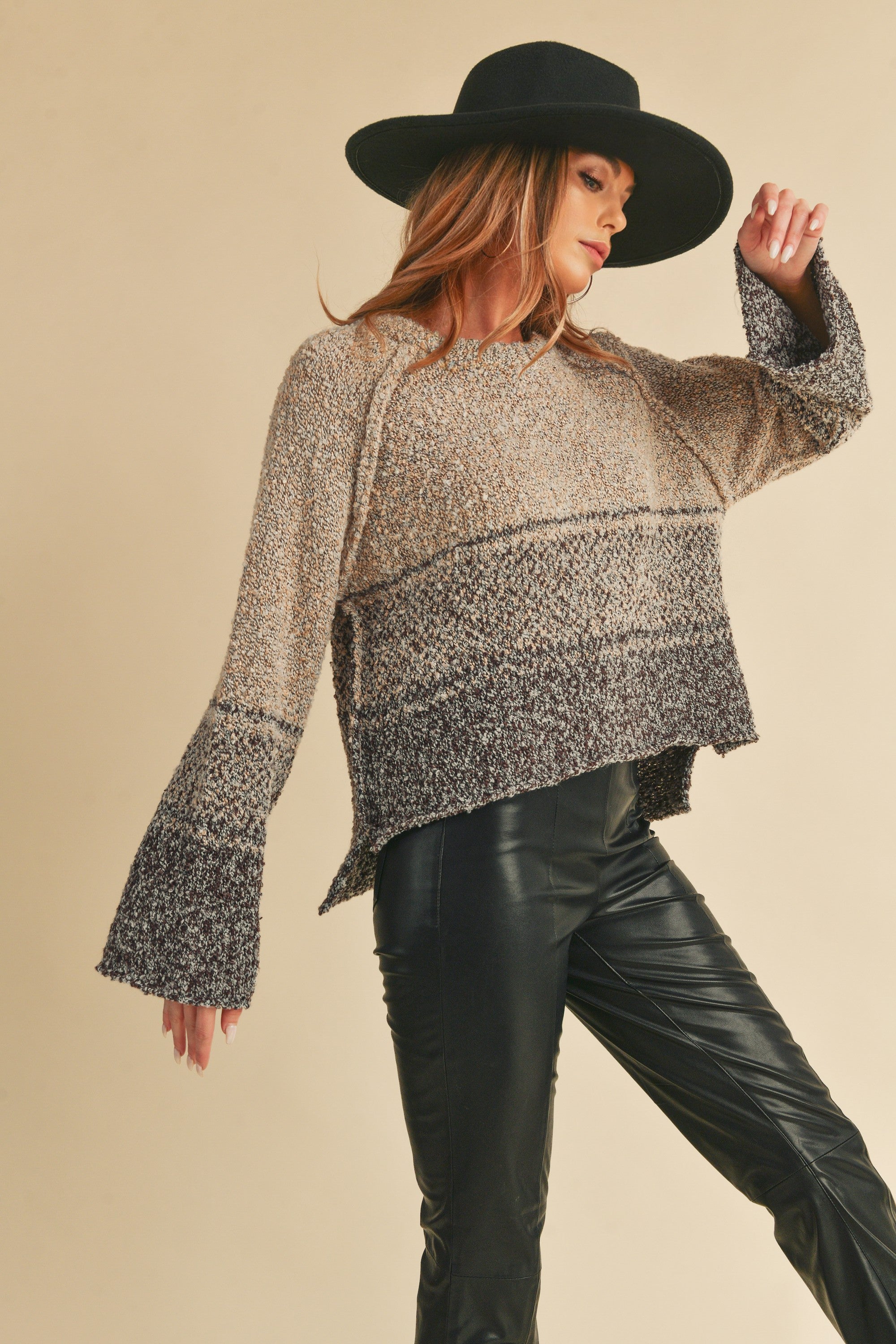 Fraya Oat Brown Sweater