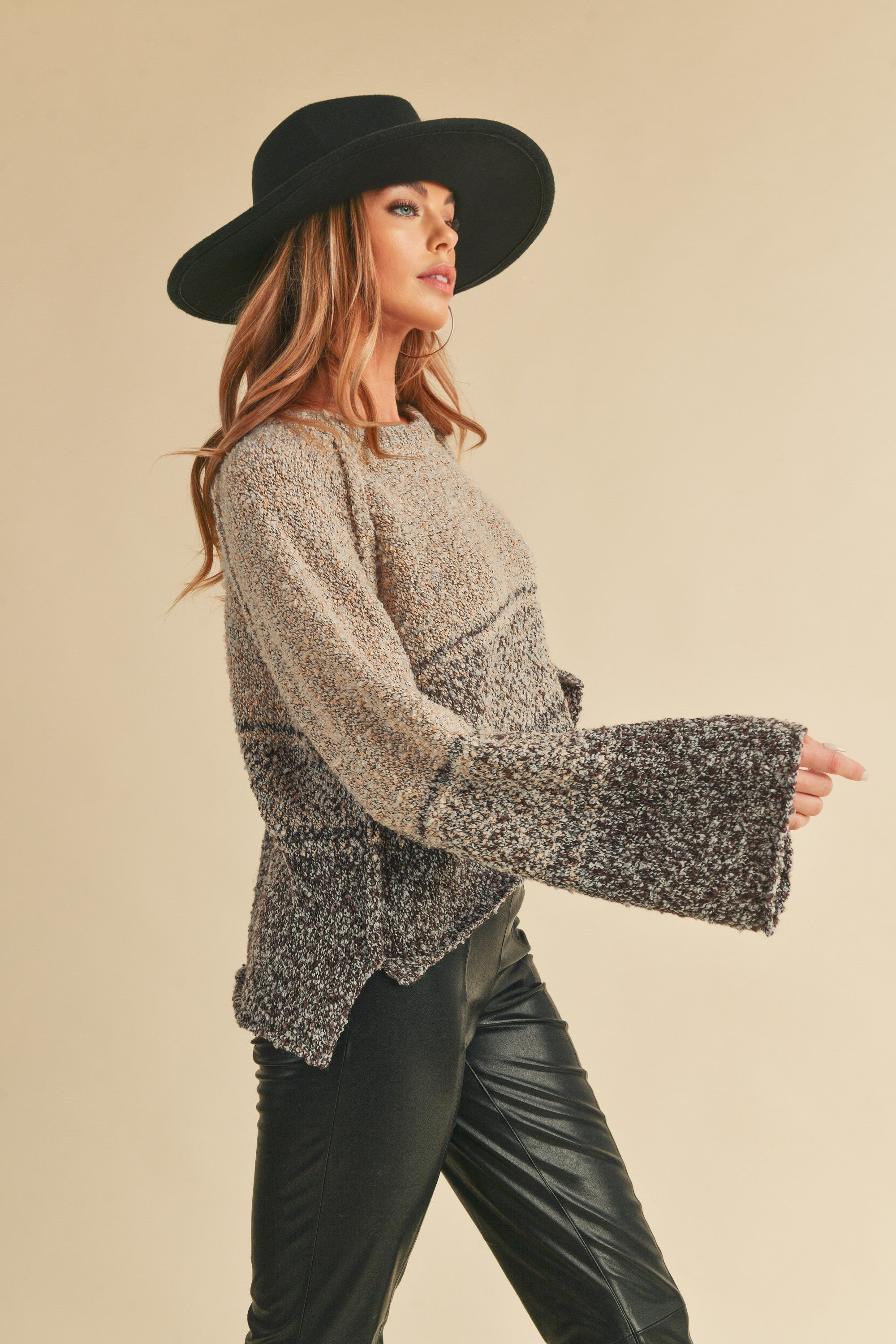 Fraya Oat Brown Sweater