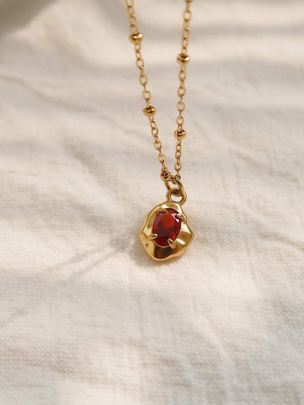 Ryleigh 18k Red Gold Petite Cz Necklace