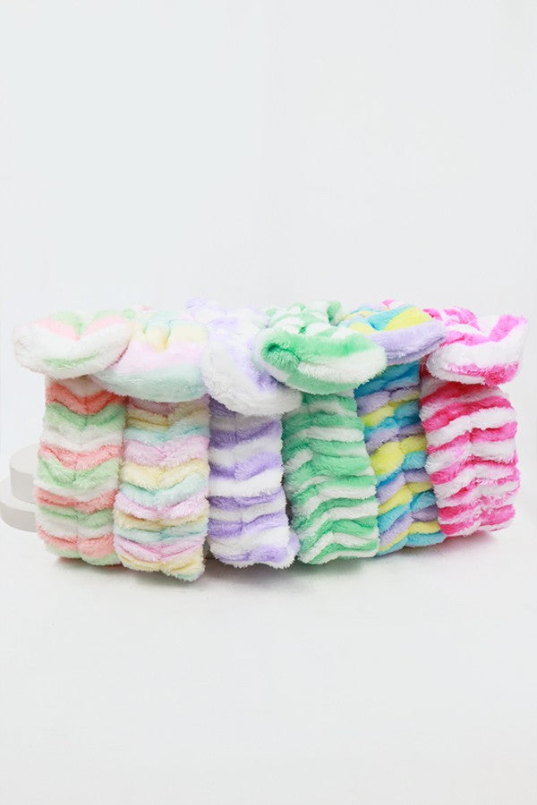 Striped Bow Spa Headband