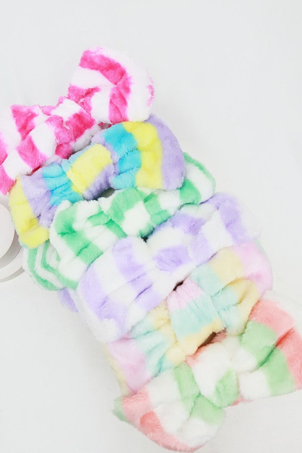 Striped Bow Spa Headband
