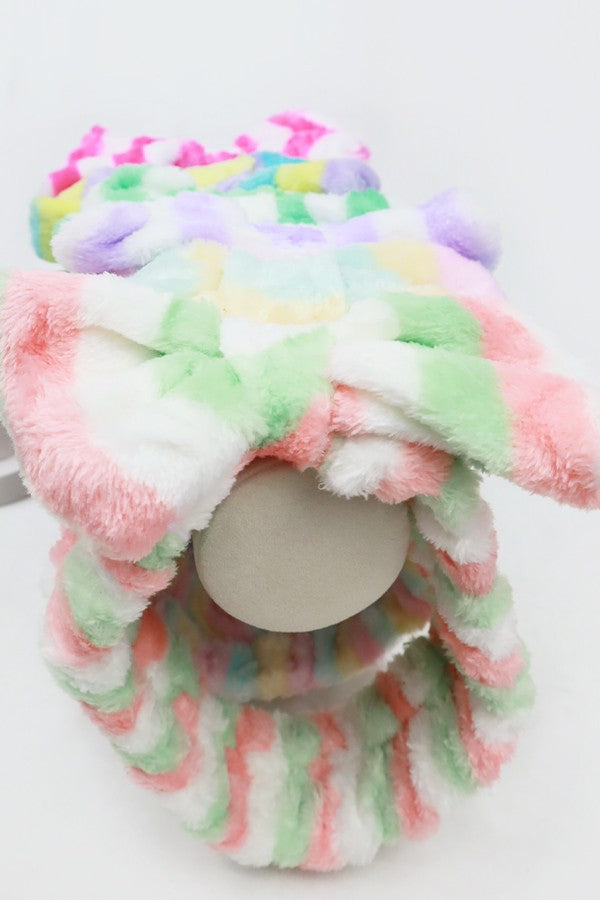 Striped Bow Spa Headband