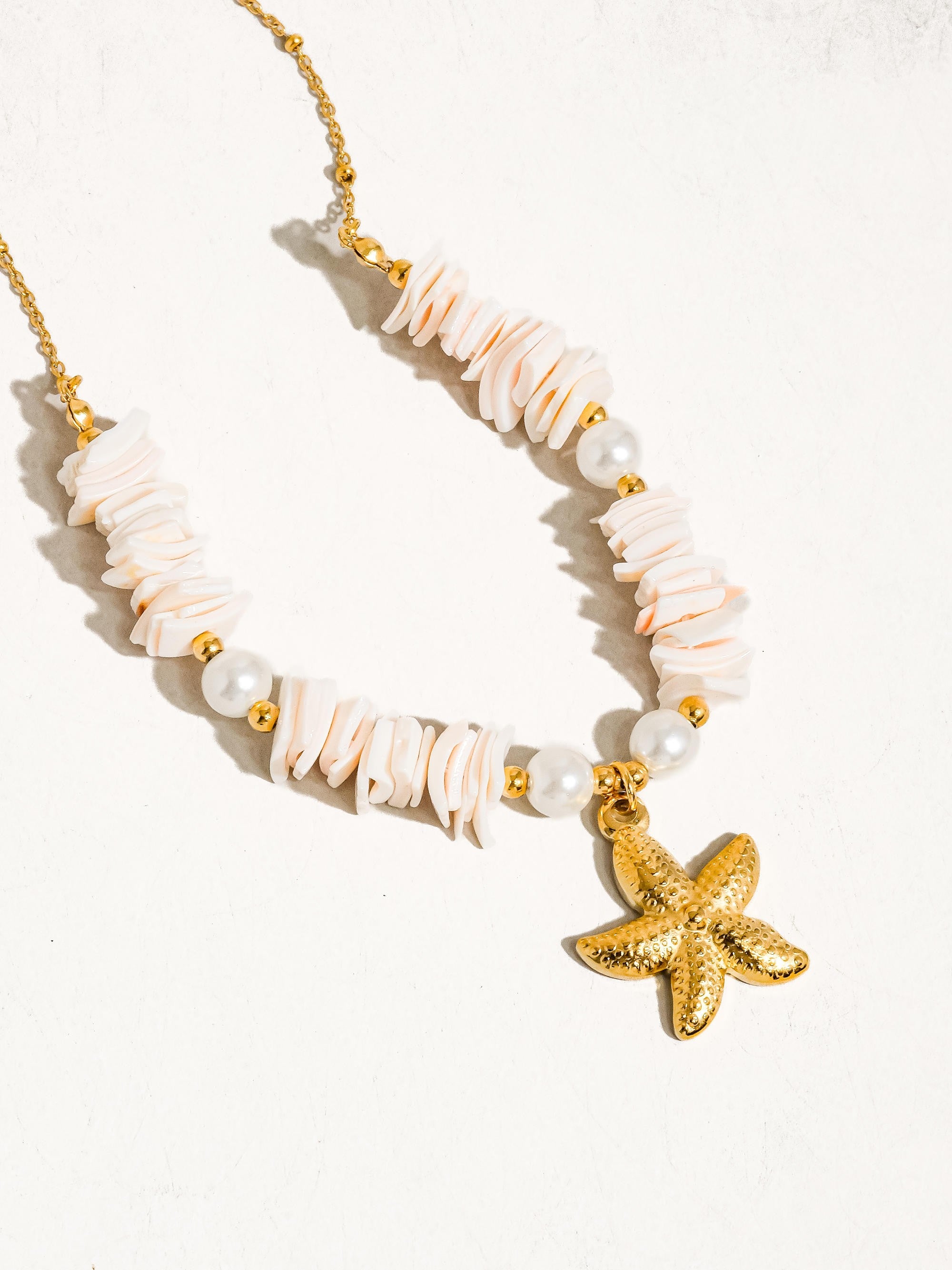Thelma 18k Gold Non-tarnish Shell Star Necklace