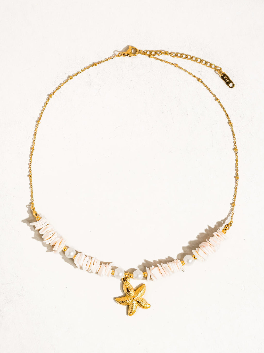 Thelma 18k Gold Non-tarnish Shell Star Necklace