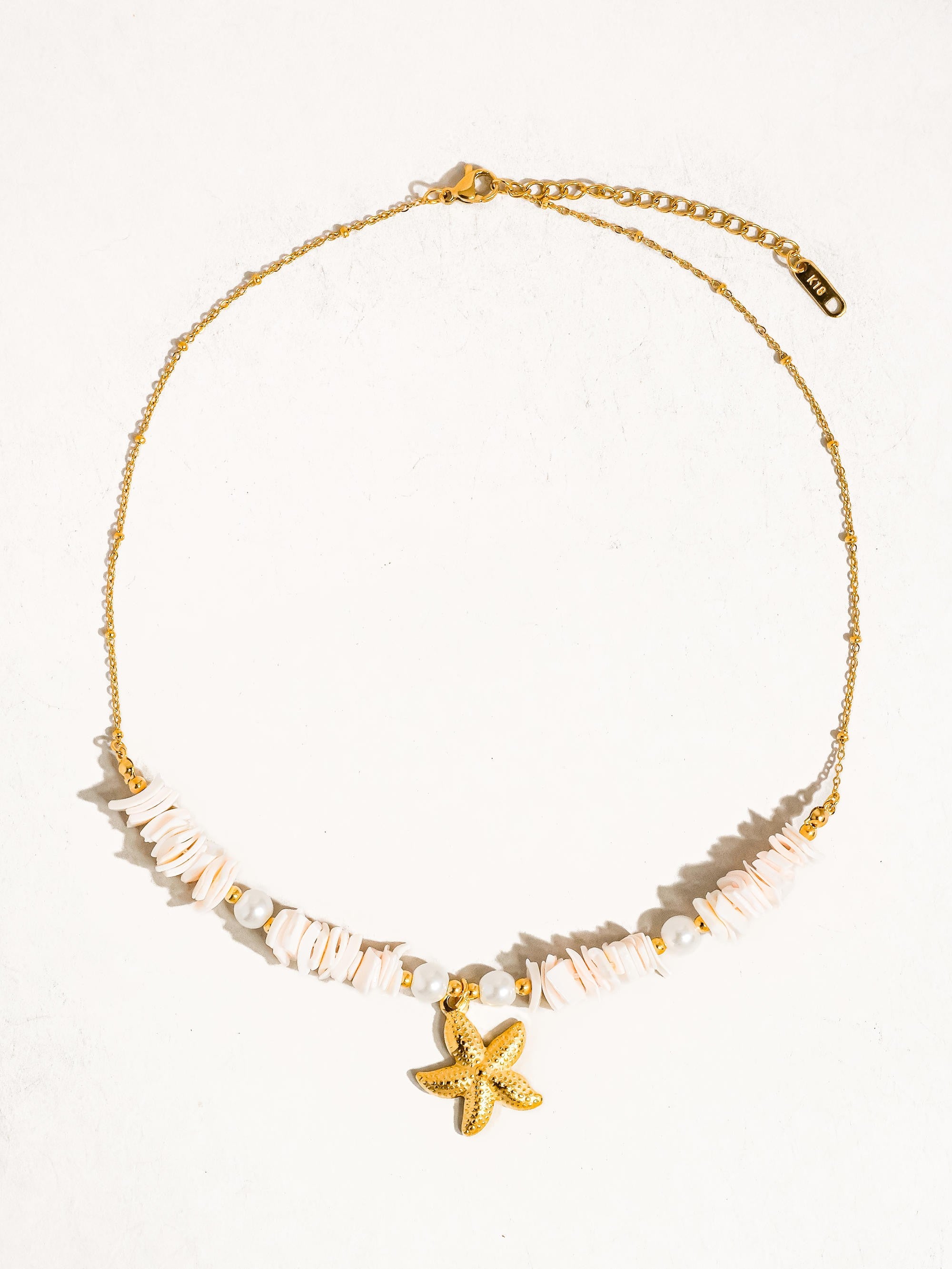 Thelma 18k Gold Non-tarnish Shell Star Necklace